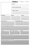 ficha de personaje en blanco