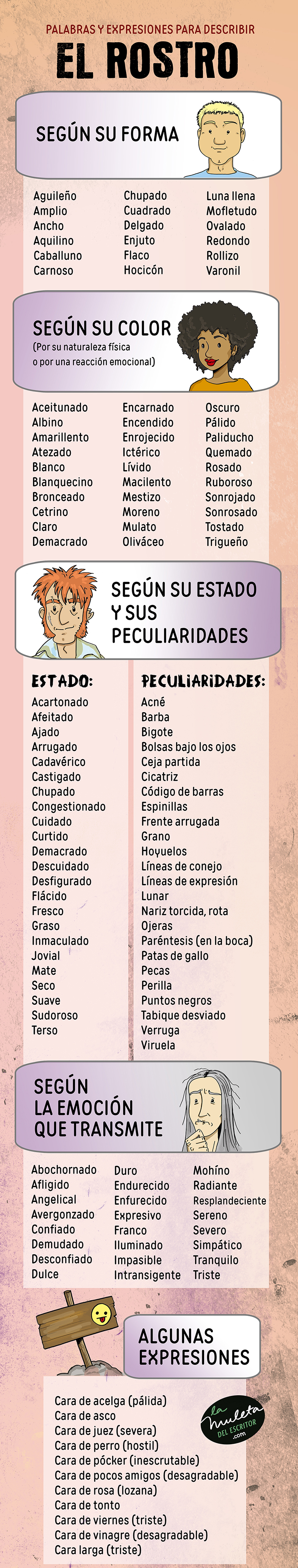 ficha describir el rostro