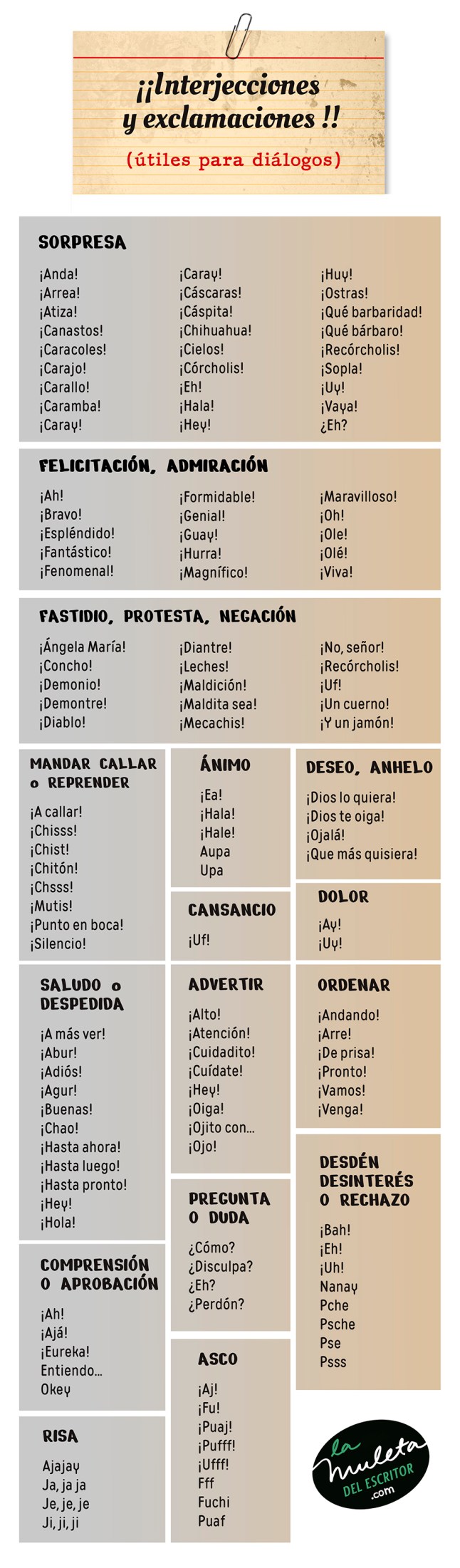 interjecciones ficha