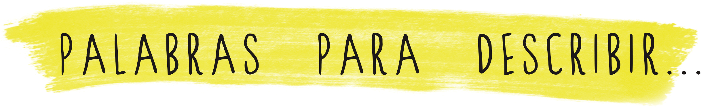 palabras para describir