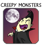 button creepy monsters